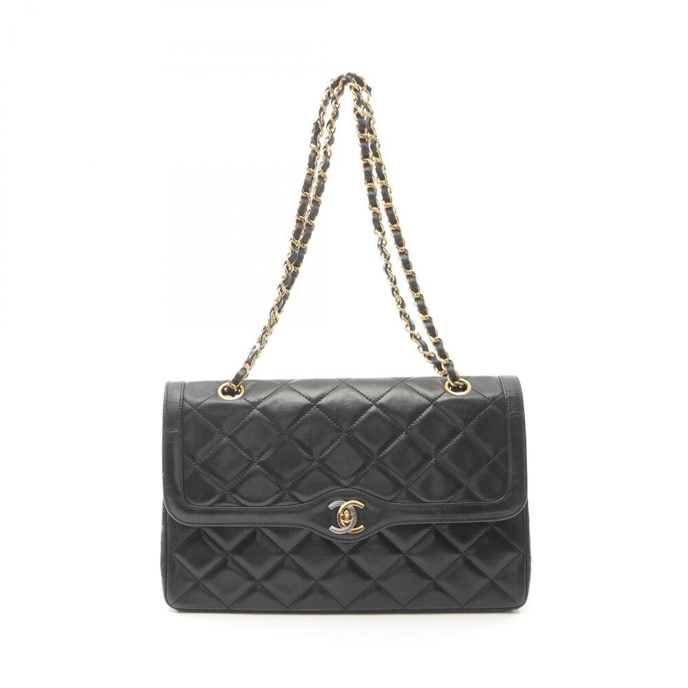 Chanel Matelasse Paris Limited Edition Double Flap Shoulder Bag Lambskin